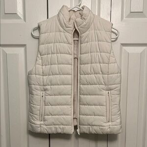 Loft White Quilted Puffer Vest medium